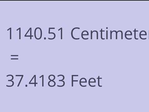 1140.51 CM TO FEET