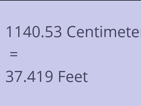 1140.53 CM TO FEET