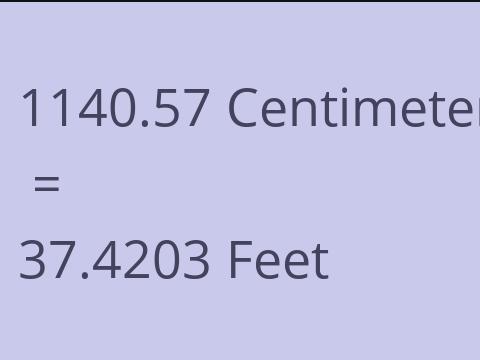 1140.57 CM TO FEET