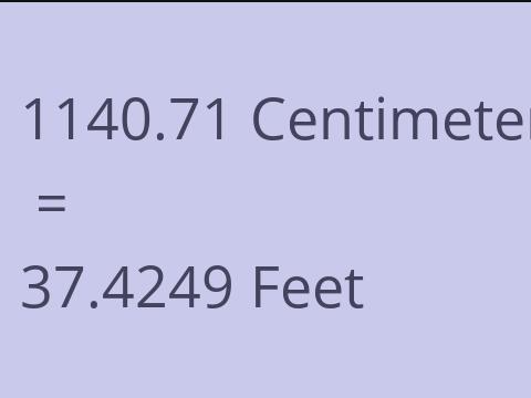 1140.71 CM TO FEET