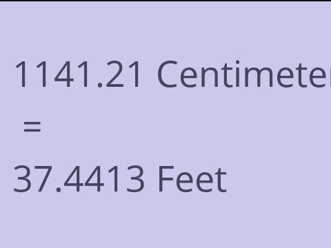 1141.21 CM TO FEET