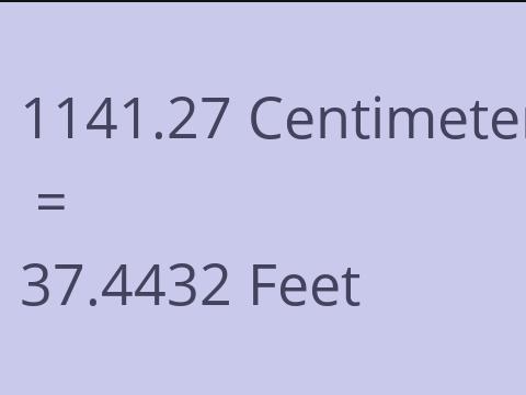 1141.27 CM TO FEET