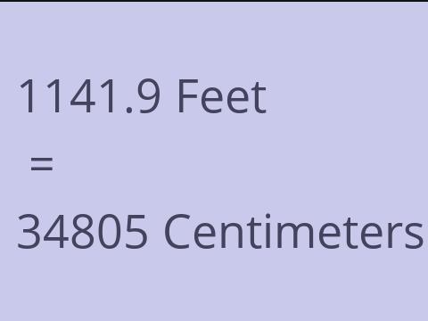 1141.9 FEET TO CM