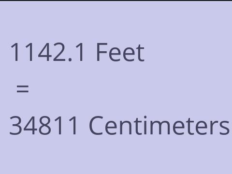 1142.1 FEET TO CM