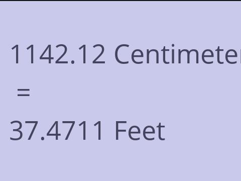 1142.12 CM TO FEET