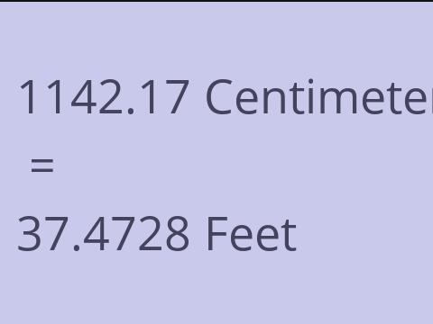 1142.17 CM TO FEET