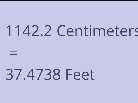 1142.2 CM TO FEET