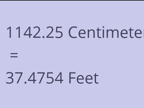 1142.25 CM TO FEET