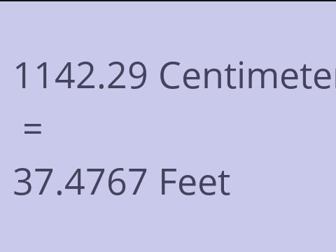 1142.29 CM TO FEET