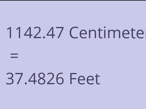 1142.47 CM TO FEET