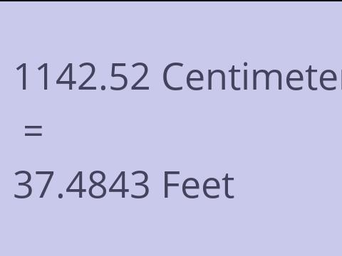 1142.52 CM TO FEET