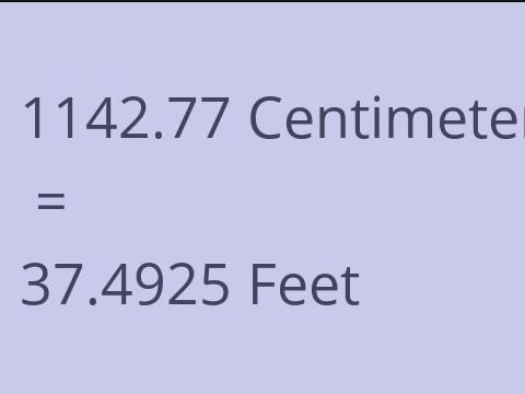 1142.77 CM TO FEET