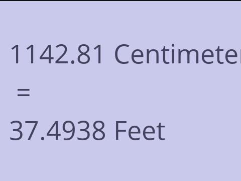 1142.81 CM TO FEET