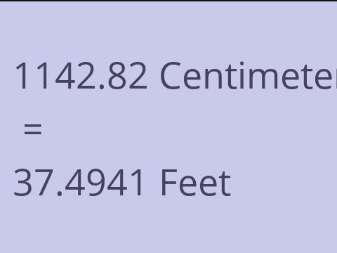 1142.82 CM TO FEET