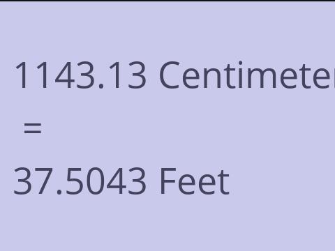 1143.13 CM TO FEET