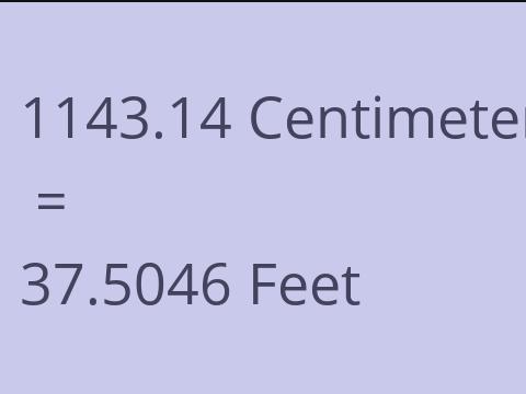 1143.14 CM TO FEET