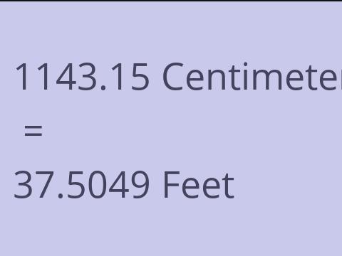 1143.15 CM TO FEET