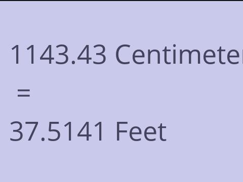 1143.43 CM TO FEET