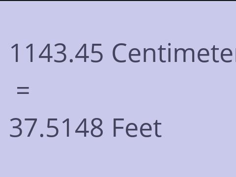 1143.45 CM TO FEET