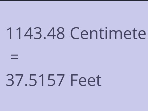 1143.48 CM TO FEET