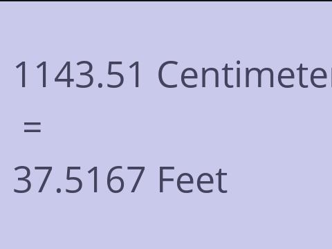 1143.51 CM TO FEET