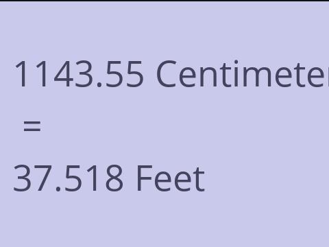 1143.55 CM TO FEET