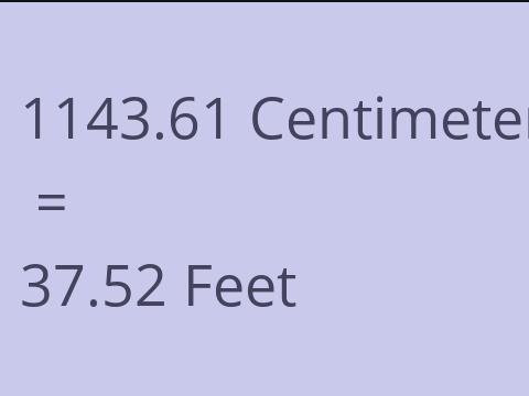 1143.61 CM TO FEET