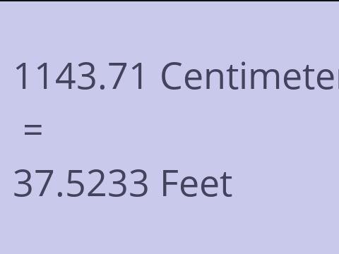 1143.71 CM TO FEET