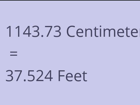 1143.73 CM TO FEET