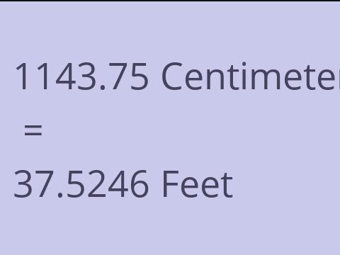 1143.75 CM TO FEET