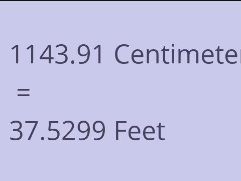 1143.91 CM TO FEET