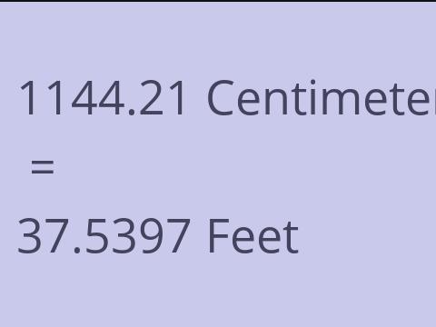 1144.21 CM TO FEET