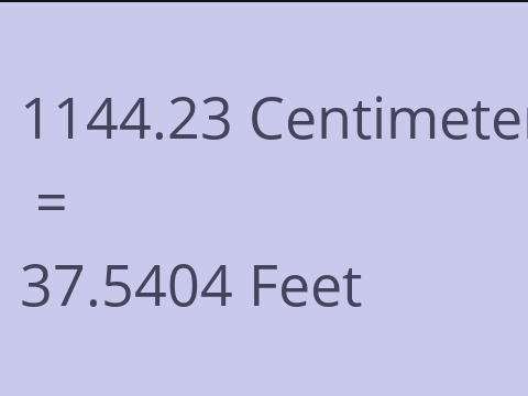 1144.23 CM TO FEET