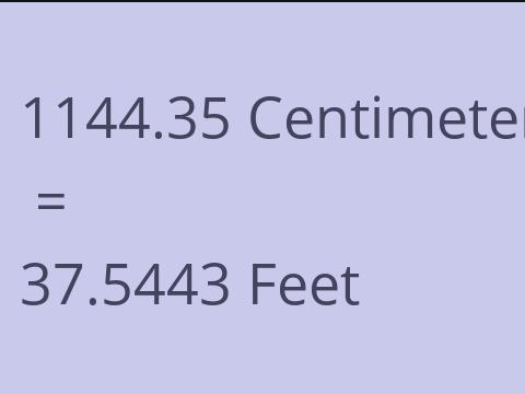 1144.35 CM TO FEET