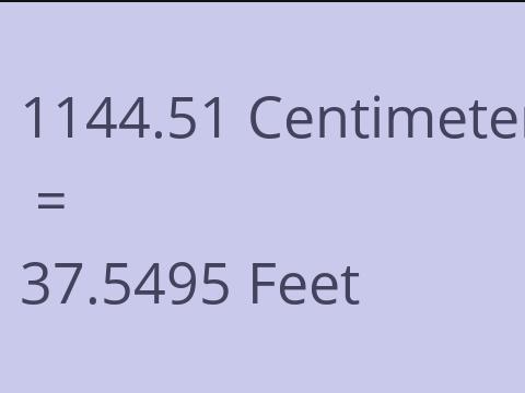 1144.51 CM TO FEET