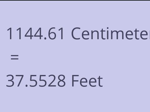 1144.61 CM TO FEET