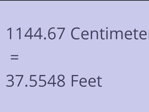 1144.67 CM TO FEET