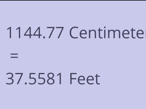 1144.77 CM TO FEET