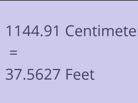 1144.91 CM TO FEET