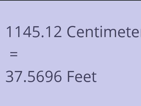 1145.12 CM TO FEET