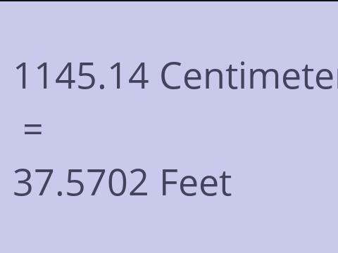 1145.14 CM TO FEET