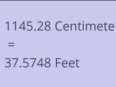 1145.28 CM TO FEET