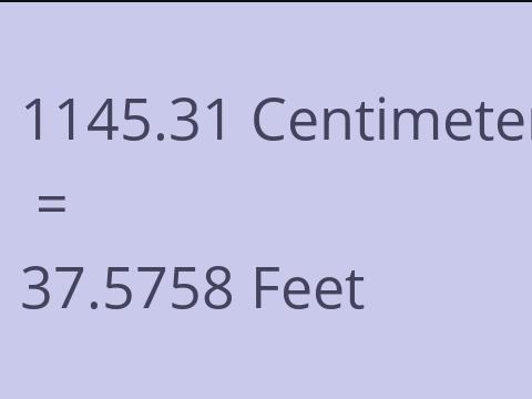 1145.31 CM TO FEET