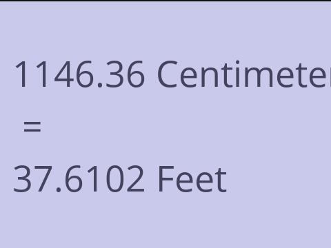 1146.36 CM TO FEET