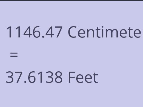 1146.47 CM TO FEET