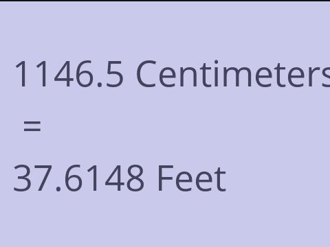 1146.5 CM TO FEET