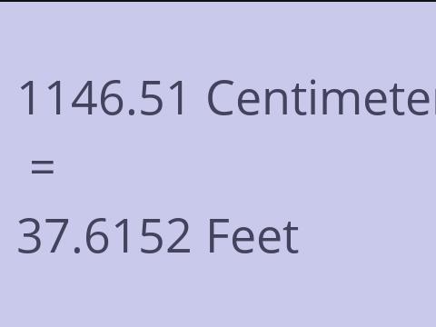 1146.51 CM TO FEET