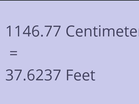 1146.77 CM TO FEET