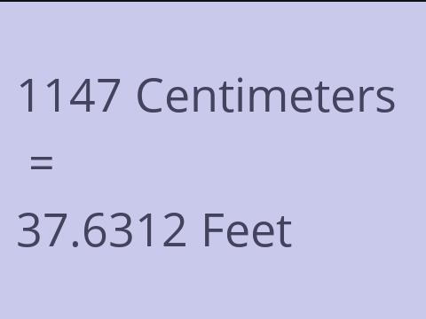 1147 CM TO FEET