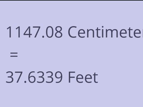 1147.08 CM TO FEET